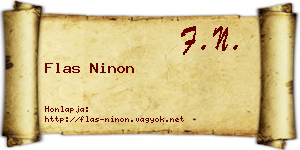 Flas Ninon névjegykártya